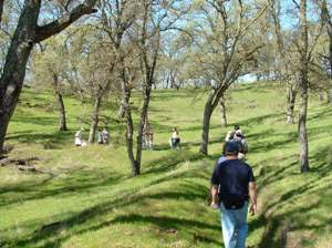 Deer Creek Hills walking path with people on the path
