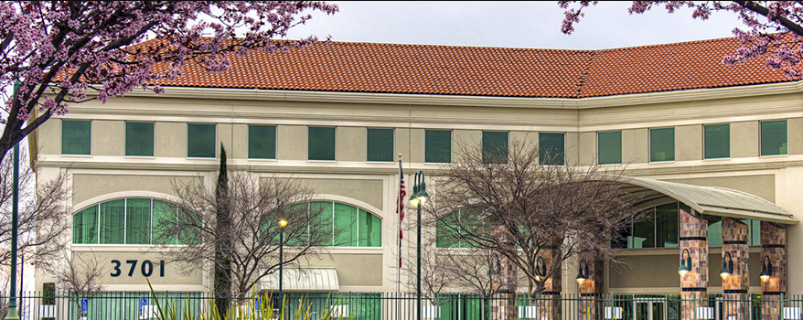 wide, outside image of the Child Support Services building