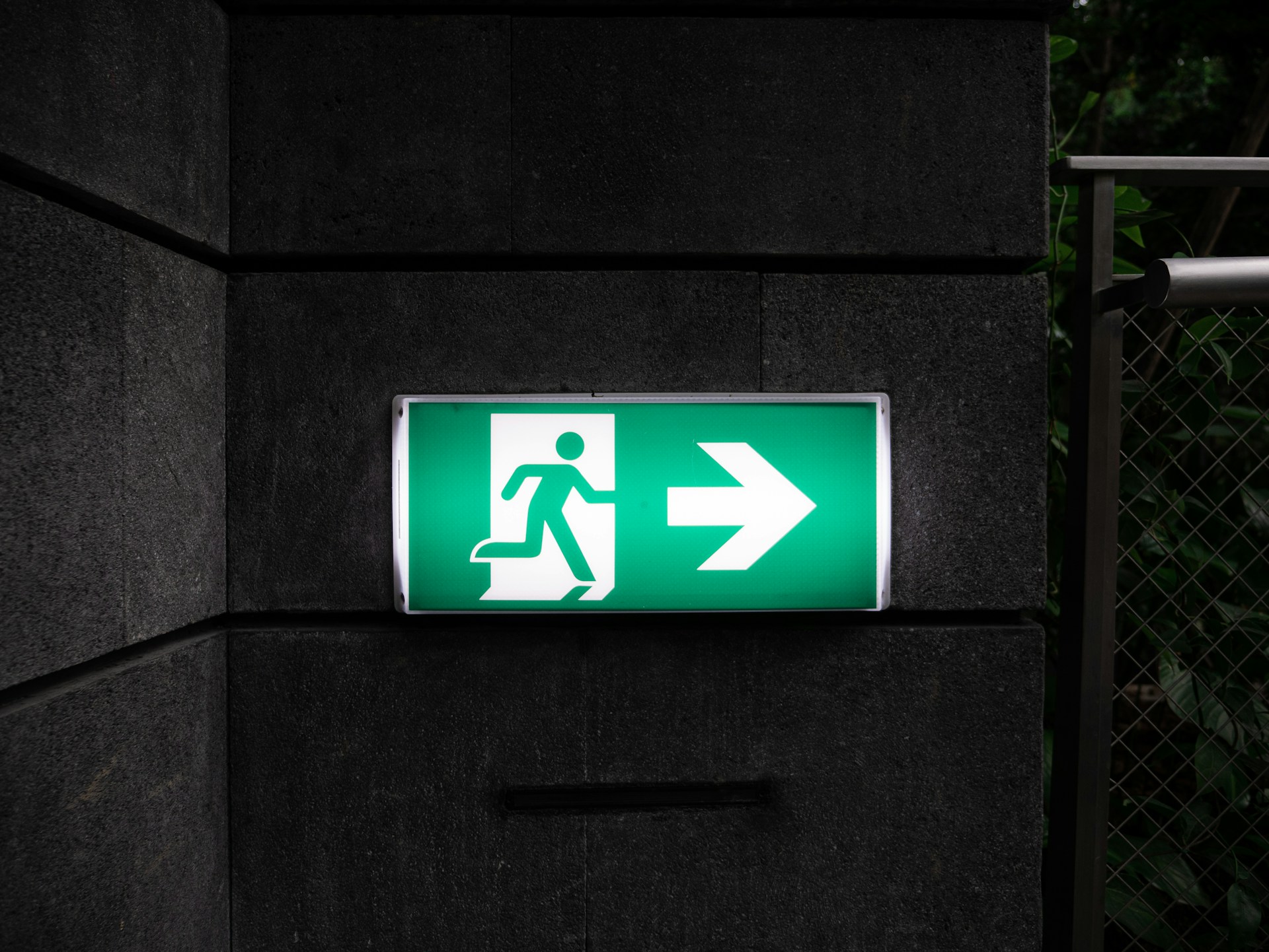 Sign of emergency exit