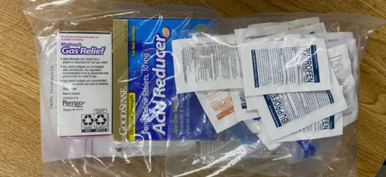 Plastic bag of medications