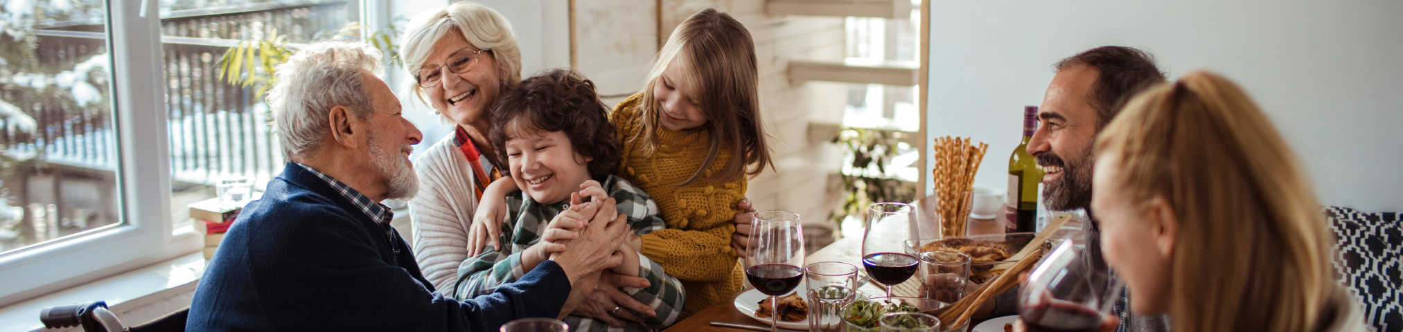 Family at holiday dinner