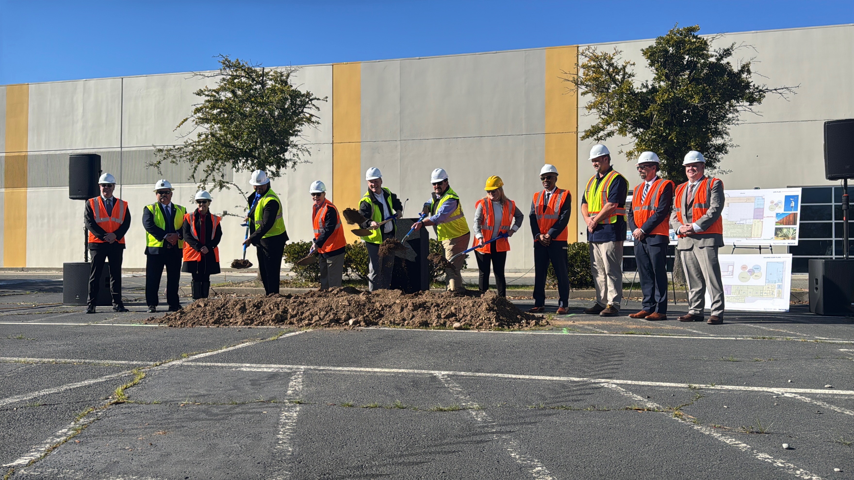 County workers breaking ground for new housing on Watt Ave.