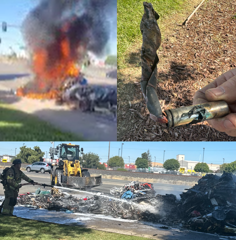 Batteries starting fires when placed in curbside collection